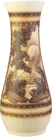 Ваза Керамика ручной работы "Осень", цвет: коричневый. 2728238
