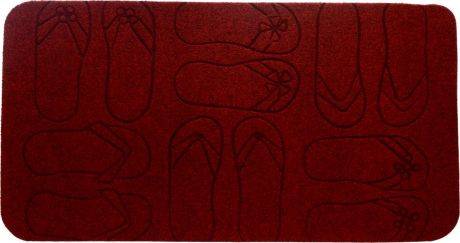 Коврик придверный EFCO "Оскар. Сланцы", цвет: красный, 70 х 40 см