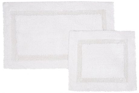 Набор ковриков для ванной Modalin "Karla", цвет: белый, 2 шт