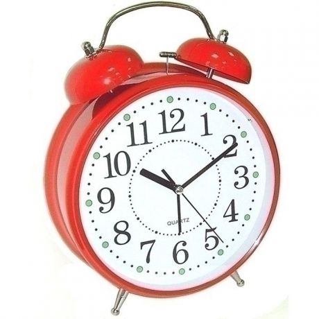 Часы настольные "Эврика", цвет: красный, диаметр 7 см