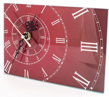 Часы настольные Эврика "Спираль", стеклянные, 18 х 12 х 2 см