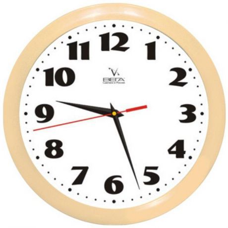 Часы настенные Вега "Классика", цвет: бежевый. П1-14/7-45