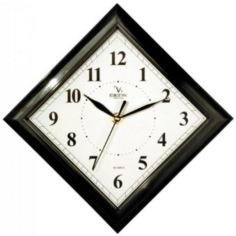 Часы настенные Вега "Классика. Ромб в черном", цвет: черный
