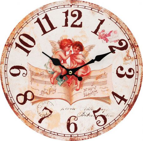 Часы настенные Белоснежка "Музыка ангелов", диаметр 34 см