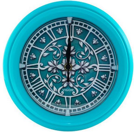 Vigor Д-24 Лепнина, Turquoise часы настенные