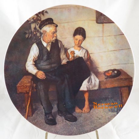 Декоративная коллекционная тарелка "Коллекция Наследие: Дочь Смотрителя Маяка". Фарфор, деколь. США, Edwin M.Knowles China Company, Норман Роквелл, 1979