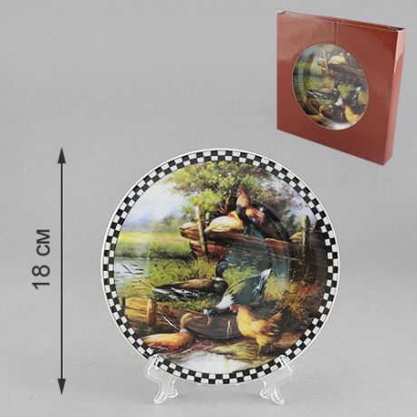 Тарелка декоративная "Деревенская жизнь", диаметр 18 см