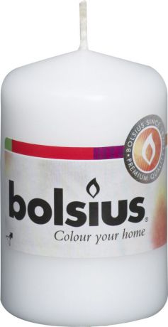 Свеча "Bolsius", цвет: белый, высота 8 см