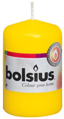 Свеча "Bolsius", цвет: желтый, высота 8 см