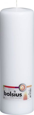 Свеча "Bolsius", цвет: белый, высота 25 см