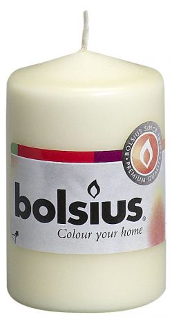 Свеча "Bolsius", цвет: кремовый, высота 8 см
