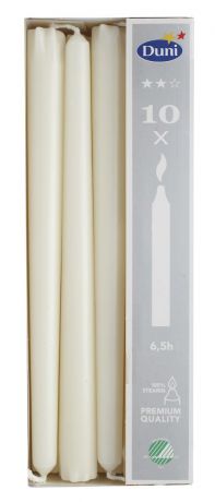 Набор свечей "Duni", цвет: ваниль, высота 24 см, 10 шт