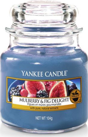 Свеча ароматизированная Yankee Candle "Инжир и ежевика", в стеклянной банке, 104 г