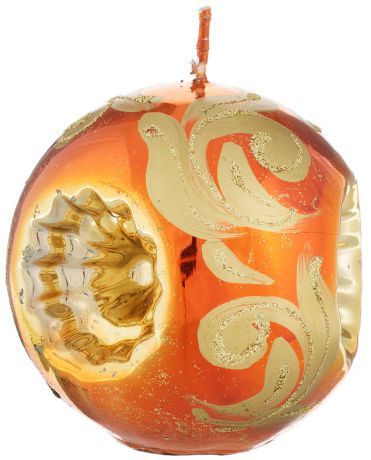 Свеча-шар Fem "Рефлектор", цвет: медный, золотой, диаметр 10 см