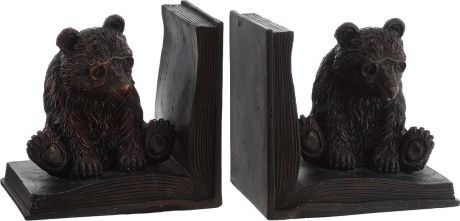 Подставка-ограничитель для книг Феникс-Презент "Медведь", 12 х 9 х 11,5 см, 2 шт