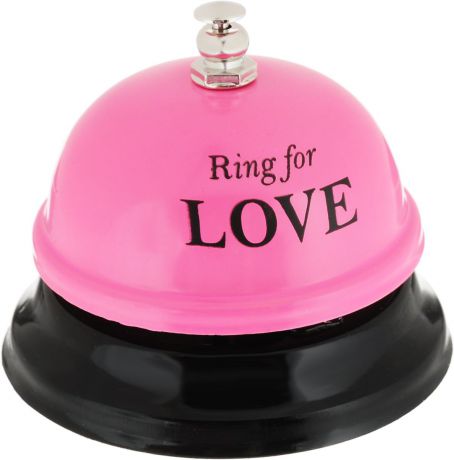 Звонок настольный Эврика "Ring For Love", цвет: фуксия