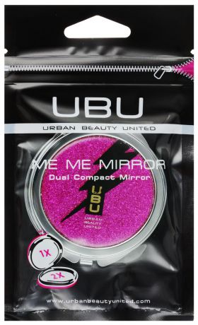 UBU Компактное двойное зеркало, цвет: фуксия. 19-5009