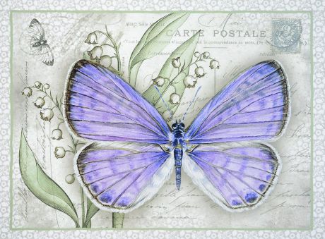 Картина-репродукция без рамки Magic Home "Сиреневая бабочка", 30 х 40 см
