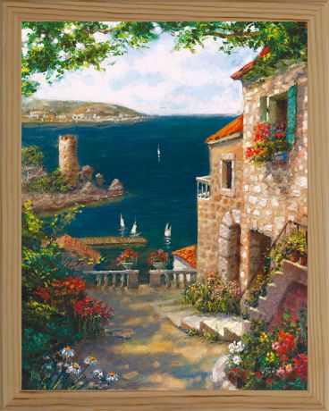 Картина Postermarket "Средиземноморский пейзаж", 20 х 25 см. МС-06