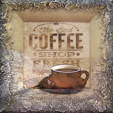 Картина Dekart "Кофе 2", 31,5 х 31,5 х 2 см