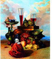 Картина-репродукция без рамки "Жизнь Востока во время сбора винограда. 2004", 60 х 50 см 15840