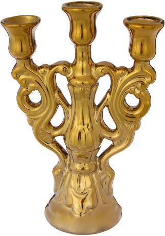Подсвечник Керамика ручной работы "Канделябр", на 3 свечи, 25 х 18 х 9 см