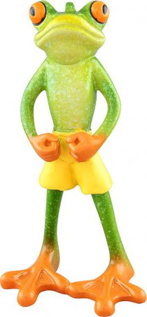 Фигурка декоративная Elan Gallery "Лягушка-спортсмен", цвет: зеленый, 8,1 х 5,6 х 15 см