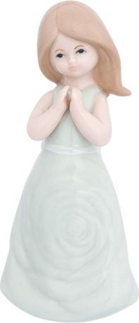 Фигурка декоративная Elan Gallery "Девочка в бирюзовом платье", цвет: бирюзовый, 6,2 х 4,5 х 13 см
