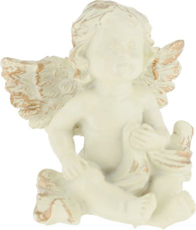 Фигурка декоративная Magic Home "Мечтательный ангел", цвет: слоновая кость, золотой, 8,2 х 7 х 4,6 см