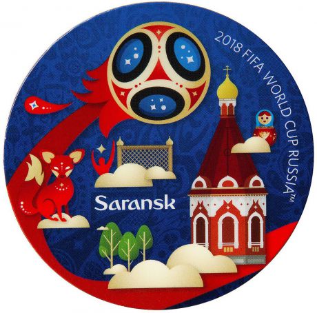 Магнит сувенирный FIFA 2018 "Саранск", 8 х 11 см. СН510