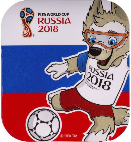 Магнит сувенирный FIFA 2018 "Забивака Улыбайся! Триколор", 5,5 х 6 см. СН533