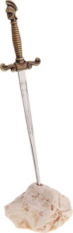 Сувенирное оружие La Balestra "Макет меча в камне "Шлем", 11 х 26 см
