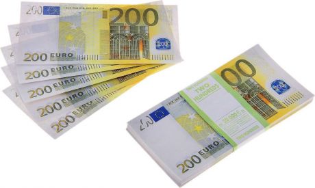 Деньги сувенирные ОКеюшки "Пачка купюр 200 евро"