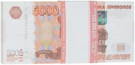 Блокнот Эврика "Пачка 5000 рублей", 90 листов