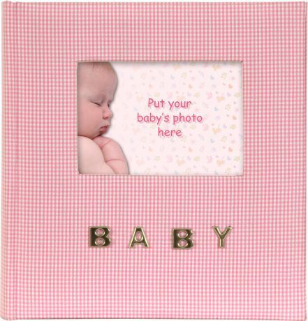 Фотоальбом Innova "Baby Gingham", цвет: розовый, 100 фотографий, 10 x 15 см. Q9306337