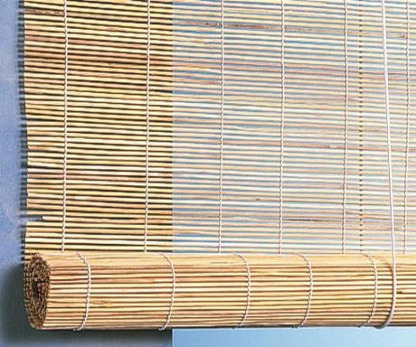 Штора рулонная Эскар "Бамбук", цвет: натуральный, ширина 60 см, высота 160 см