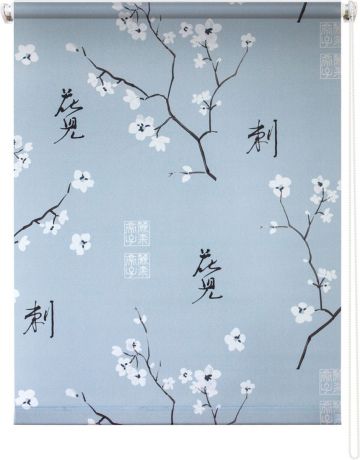 Штора рулонная Уют "Япония", цвет: серый, белый, черный, 60 х 175 см