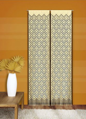 Гардина-панно Wisan "Mozaika", на кулиске, цвет: желтый, высота 240 см