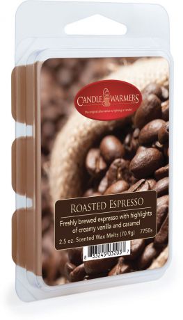 Воск ароматический Candle Warmers "Жареный эспрессо / Roasted Espresso", цвет: коричневый, 75 г