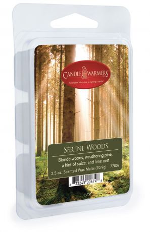 Воск ароматический Candle Warmers "Лесная поляна / Serene Woods", цвет: белый, 75 г