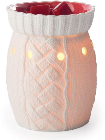 Аромалампа настольная Candle Warmers "Вязаный плед / Holiday Sweater", цвет: белый