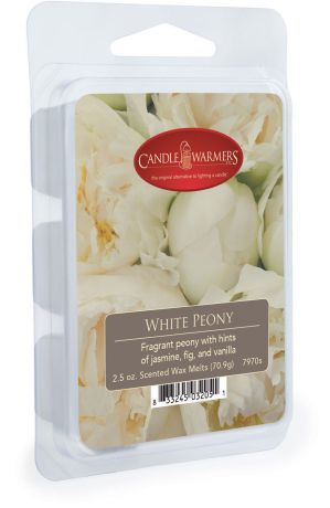 Воск ароматический Candle Warmers "Белый пион / White Peony", цвет: белый, 75 г