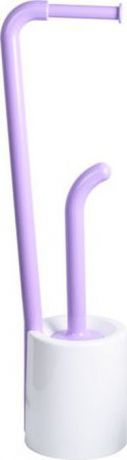 Стойка напольная Fixsen "Wendy": держатель для бумаги, ершик для унитаза, цвет: фиолетовый, 69,8 х 20,4 х 16 см