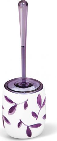 Гарнитур для туалета Tatkraft "Immanuel Olive Violet", цвет: белый, фиолетовый