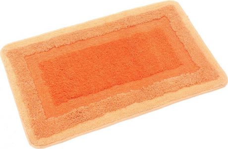 Коврик для ванной Wess "Belorr", цвет: оранжевый, 50 х 80 см