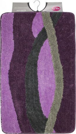 Коврик для ванной Dasch "Альбина", цвет: фиолетовый, лиловый, 60 х 100 см