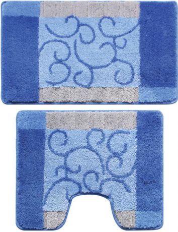 Набор ковриков для ванной комнаты Milardo "Fine Lace", 2 шт