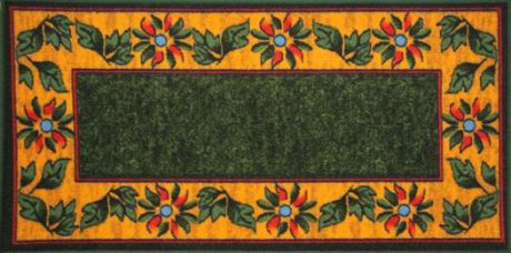Коврик для ванной MAC Carpet "Розетта", цвет: зеленый, 57 х 115 см