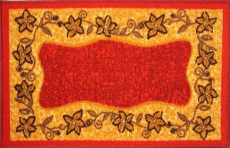 Коврик для ванной MAC Carpet "Розетта", цвет: красный, 44 х 70 см