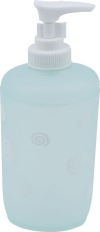 Дозатор для жидкого мыла Swensa "Спираль", цвет: бирюзовый, 250 мл